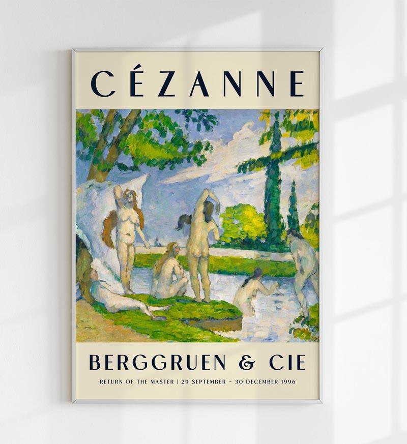 Cézanne Bathers Art Exhibition Poster