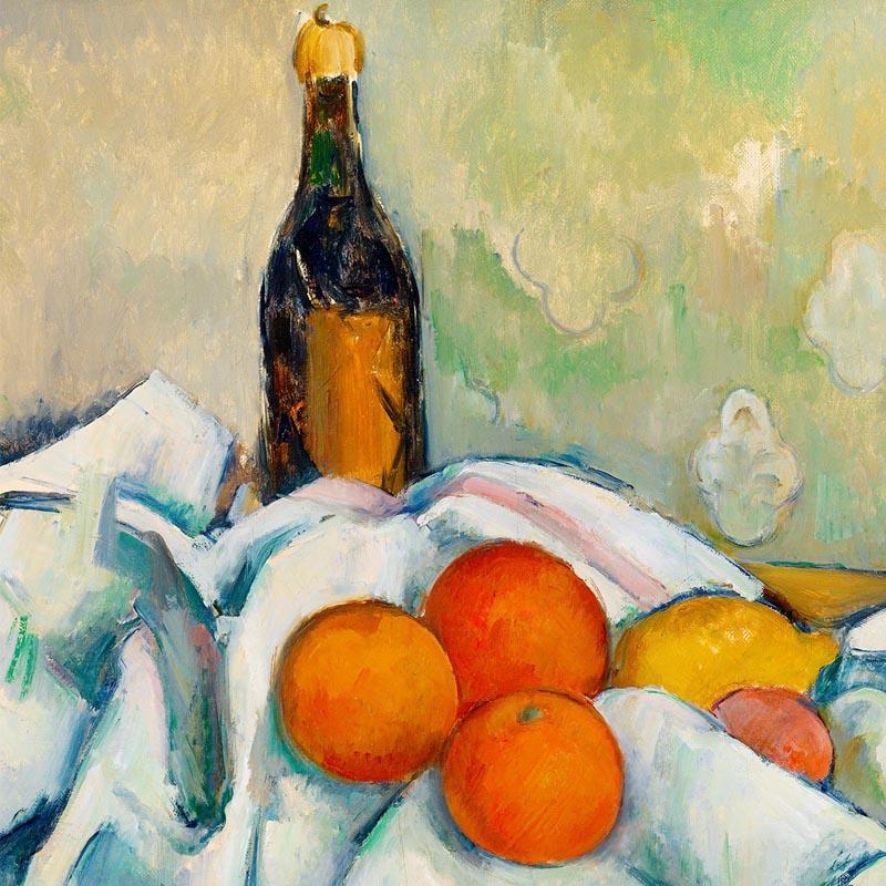 Cézanne Bottle and Fruits Art Exhibition Poster