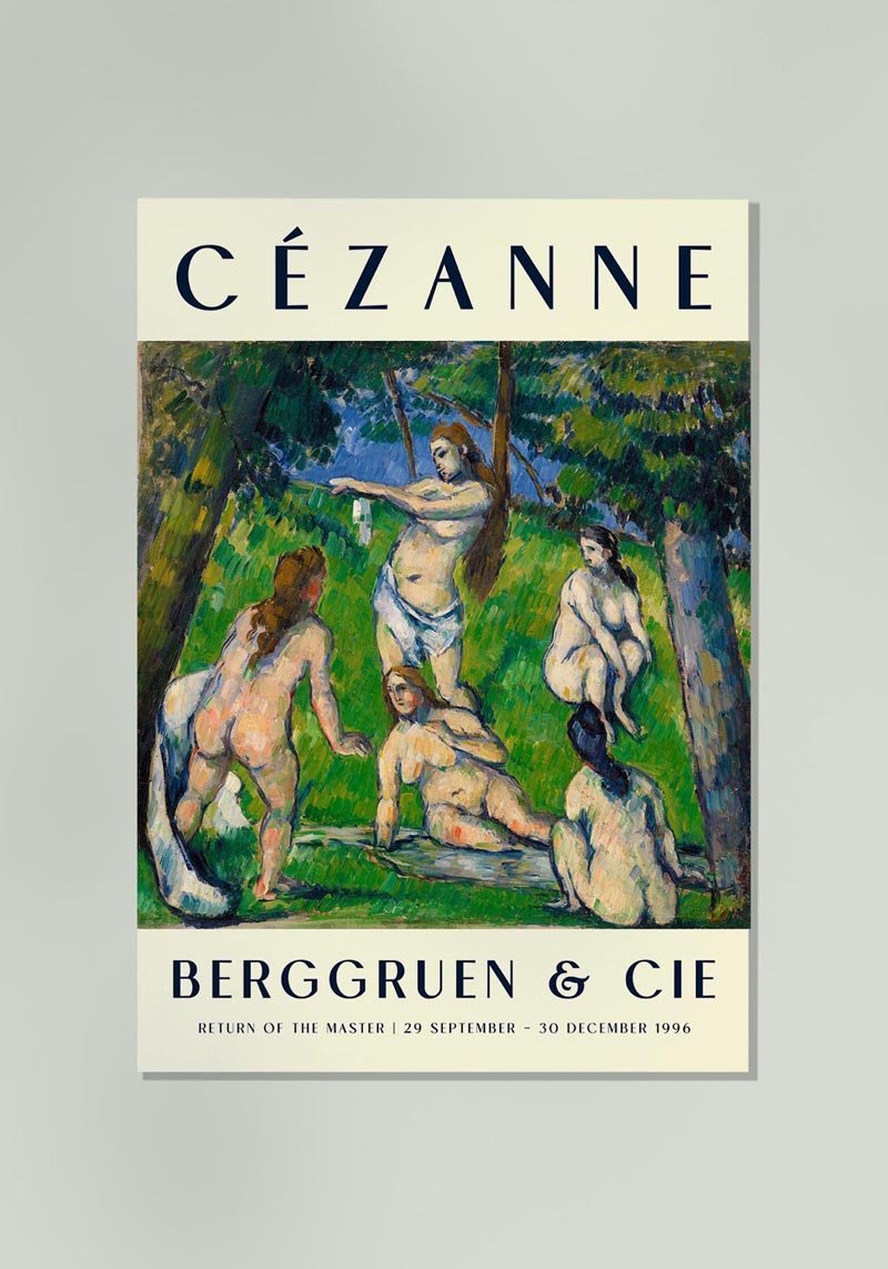 Cézanne Five Bathers Art Exhibition Poster