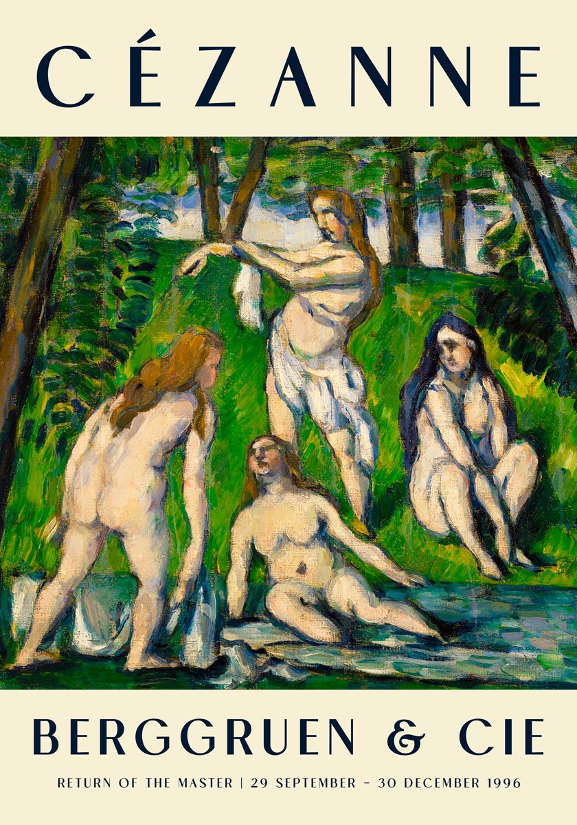 Cézanne Four Bathers Art Exhibition Poster