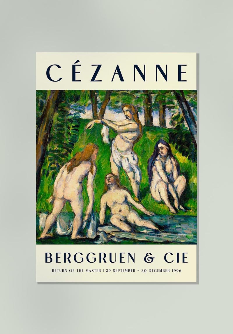 Cézanne Four Bathers Art Exhibition Poster