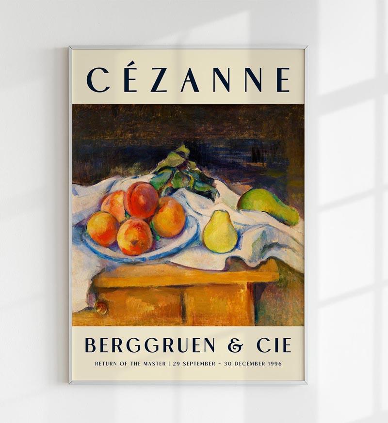 Cézanne Fruit on a Table Art Exhibition Poster