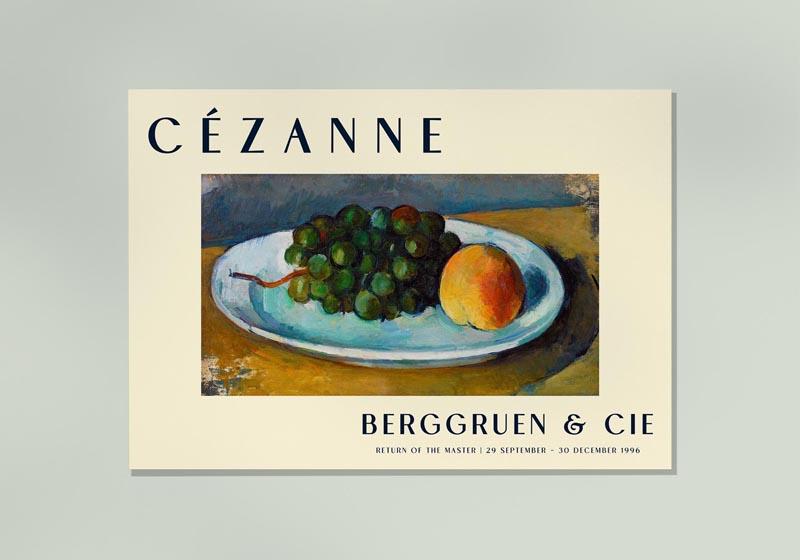 Cézanne Grapes Art Exhibition Poster