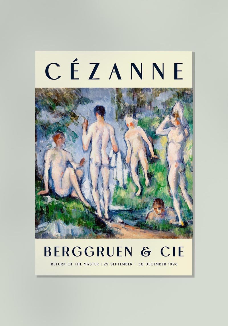 Cézanne Group of Bathers Art Exhibition Poster