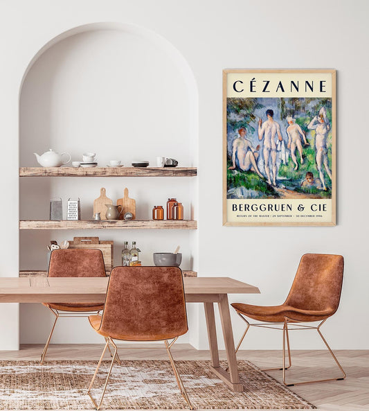 Cézanne Group of Bathers Art Exhibition Poster