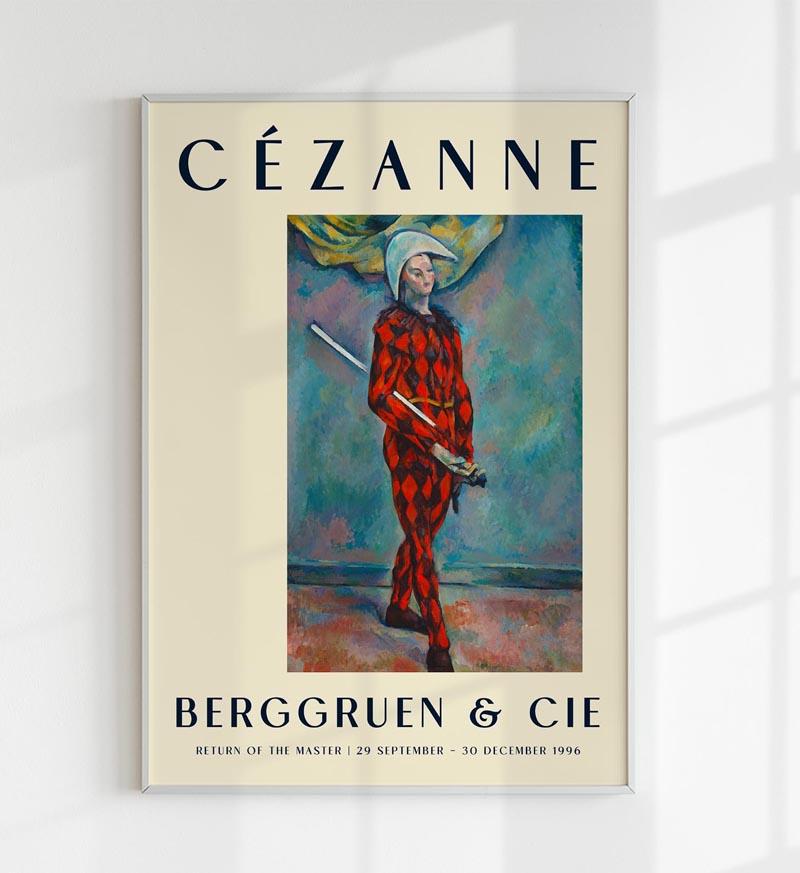 Cézanne Harlequin Art Exhibition Poster