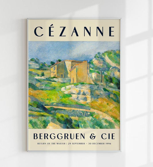 Cézanne Houses in Provence Art Exhibition Poster