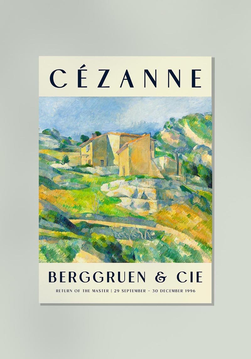 Cézanne Houses in Provence Art Exhibition Poster