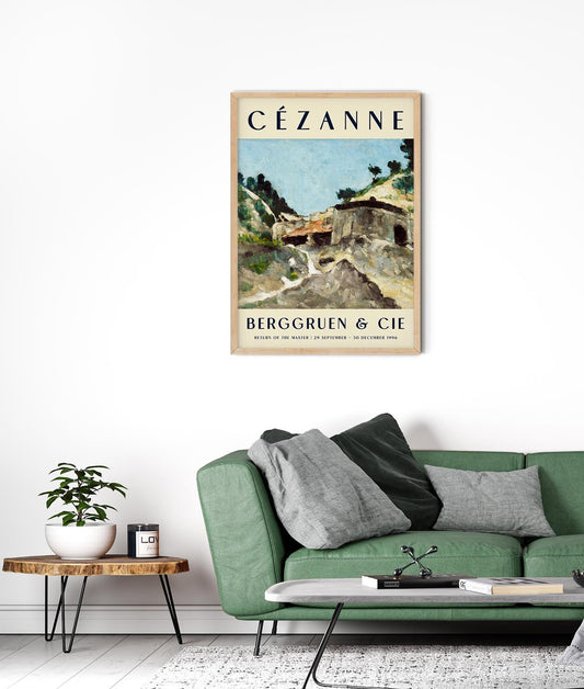 Cézanne Landscape with Water Mill Art Exhibition Poster