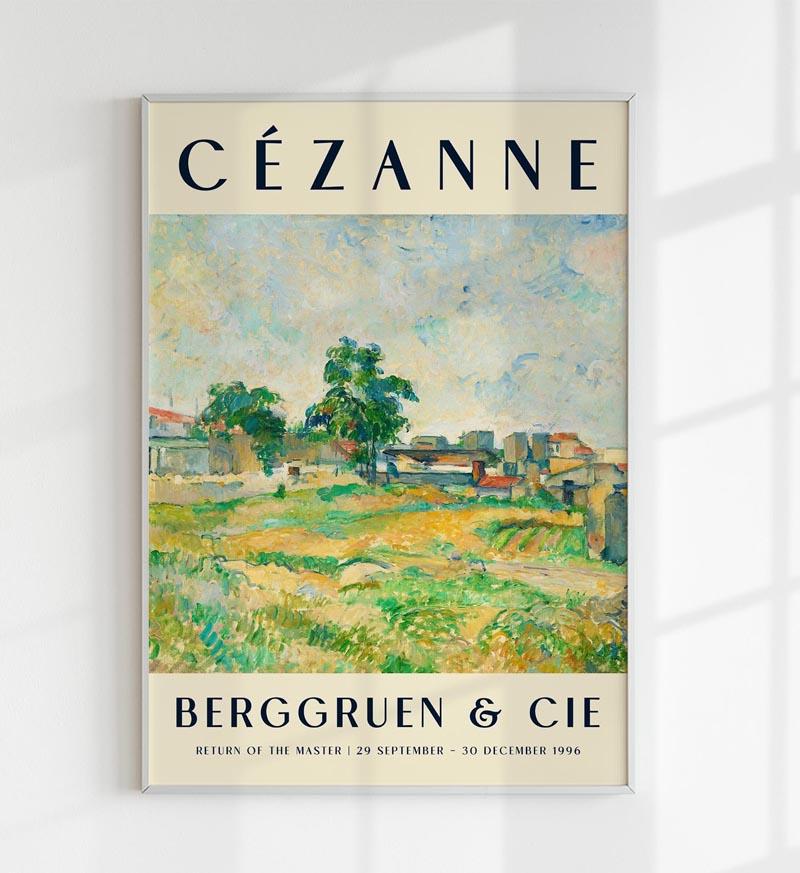 Cézanne Landscapes near Paris Art Exhibition Poster