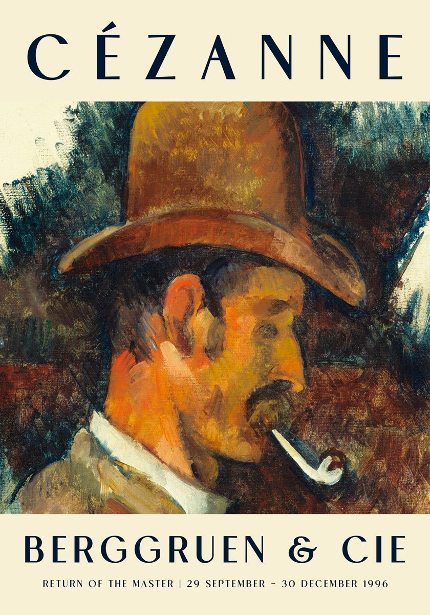 Cézanne Man with Pipe Art Exhibition Poster