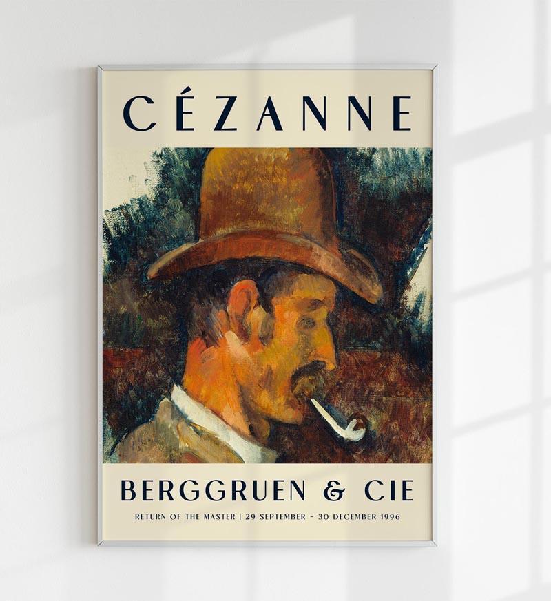 Cézanne Man with Pipe Art Exhibition Poster