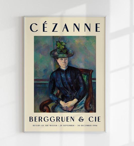 Cézanne Madame with green Hat Art Exhibition Poster