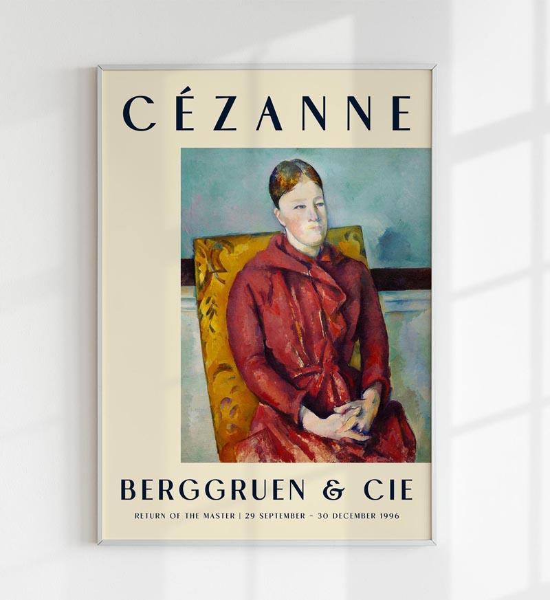Cézanne Madame in a Yellow Chair Art Exhibition Poster