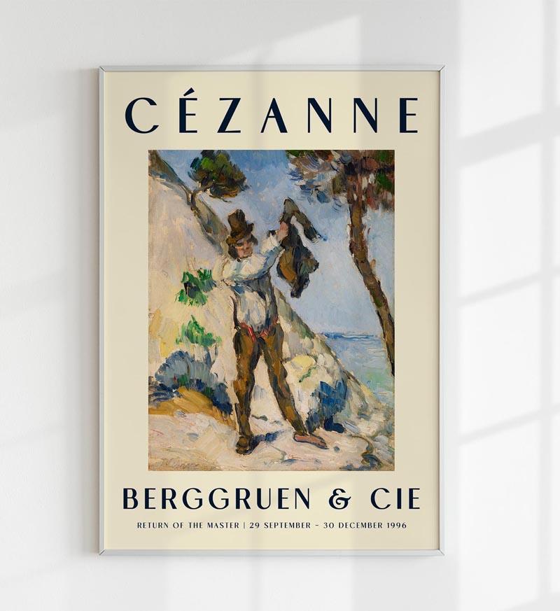 Cézanne Man with a Vest Art Exhibition Poster