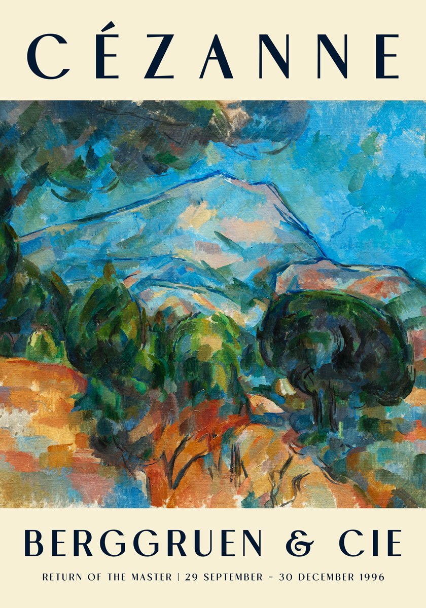Cézanne Mont Sainte Victoire Art Exhibition Poster B