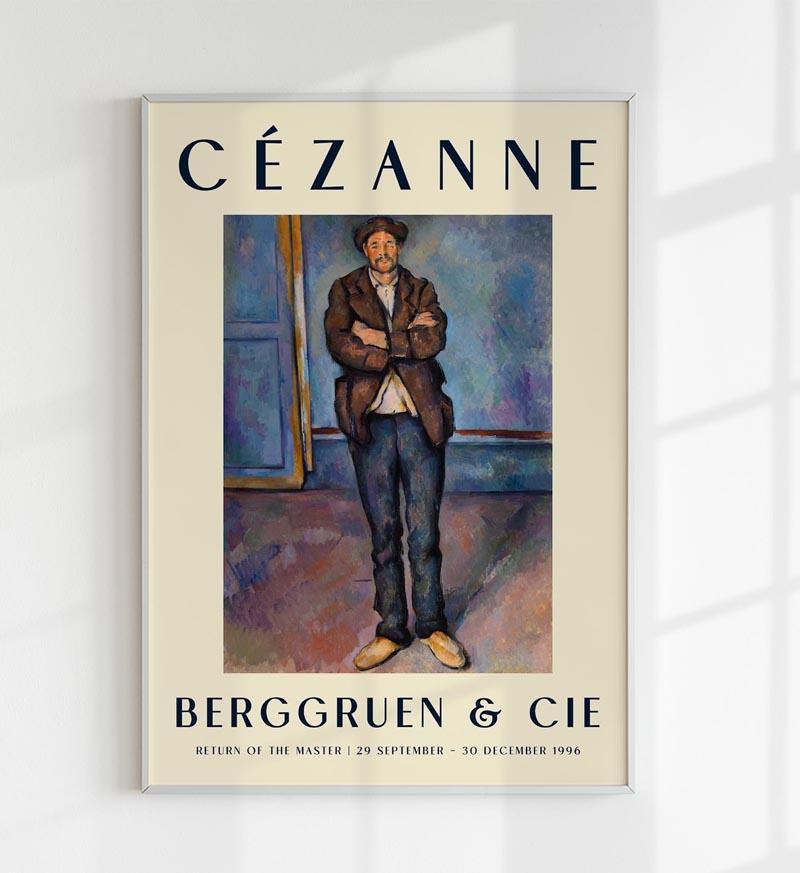 Cézanne Peasant Standing Art Exhibition Poster
