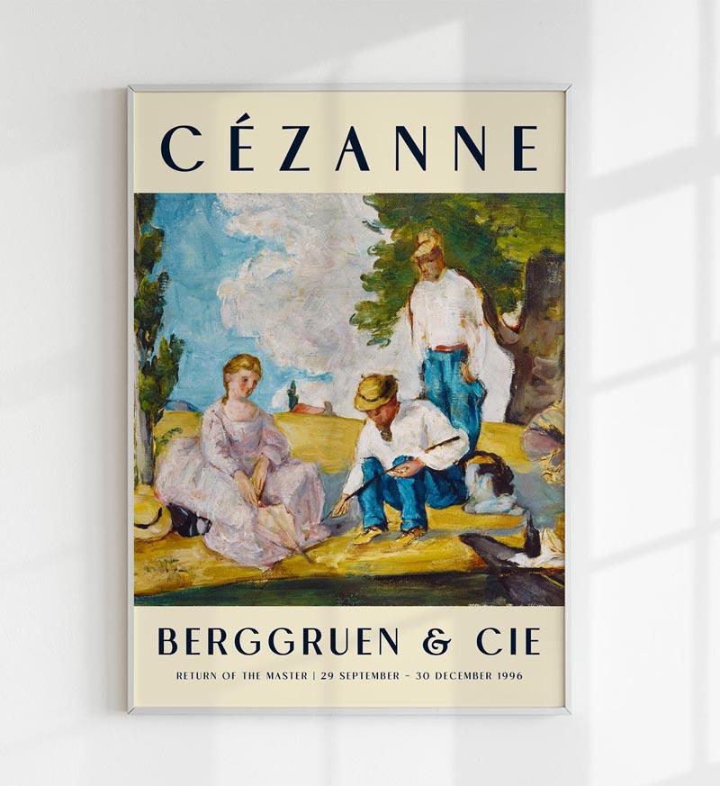 Cézanne Picnic on a Riverbank Art Exhibition Poster