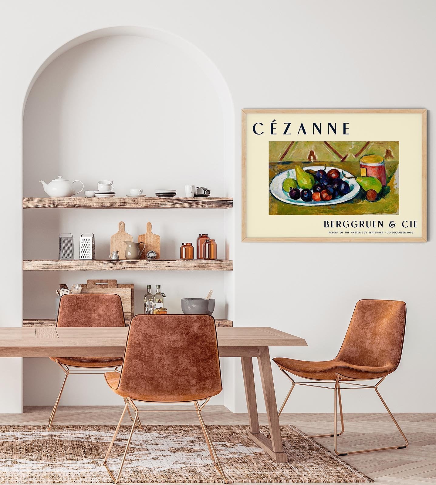 Cézanne Plate with Fruits Art Exhibition Poster