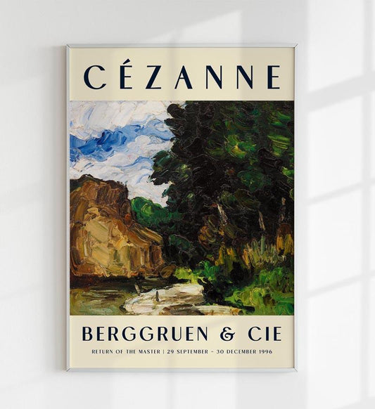Cézanne River Bend Art Exhibition Poster