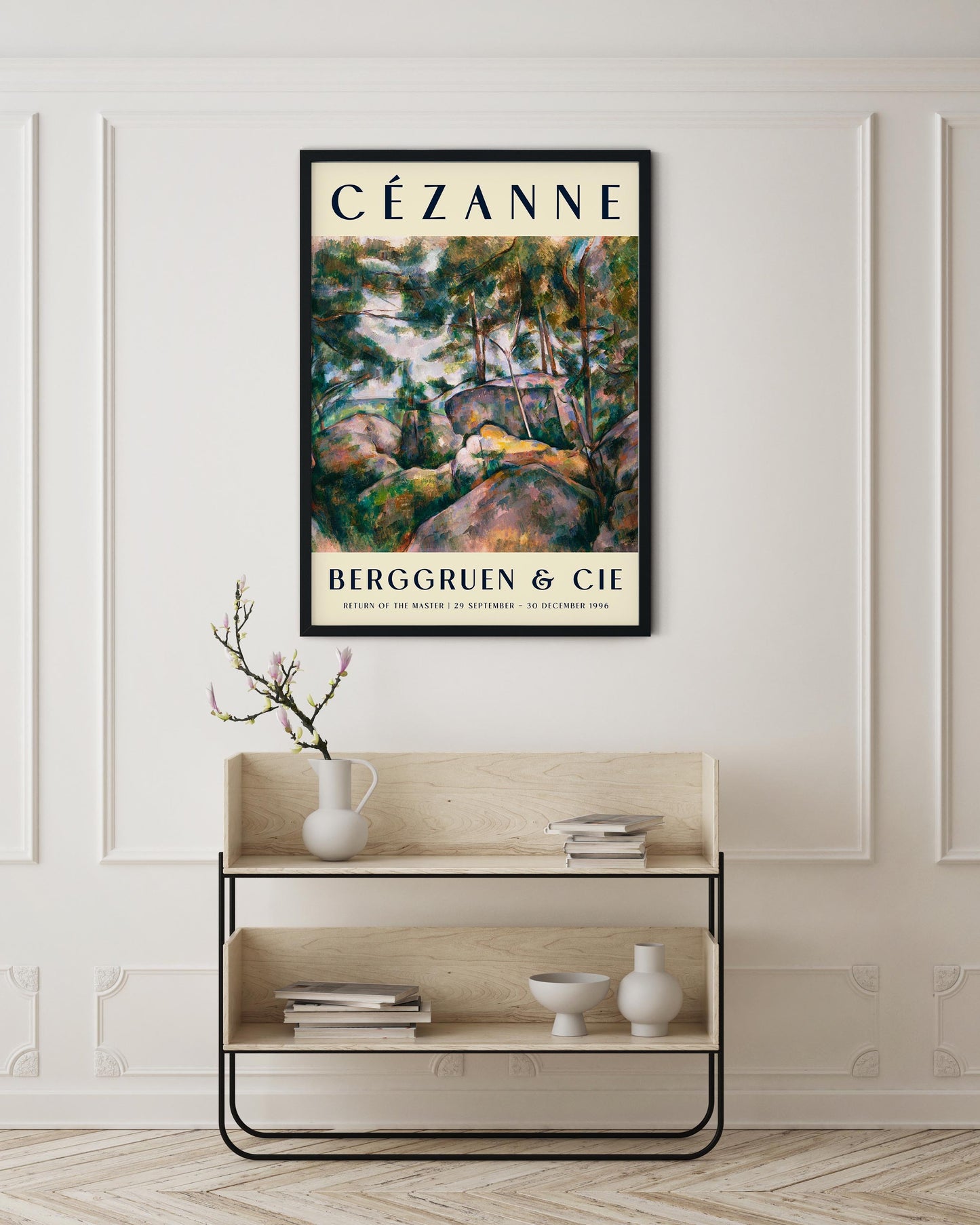 Cézanne Rocks in the Forest Art Exhibition Poster