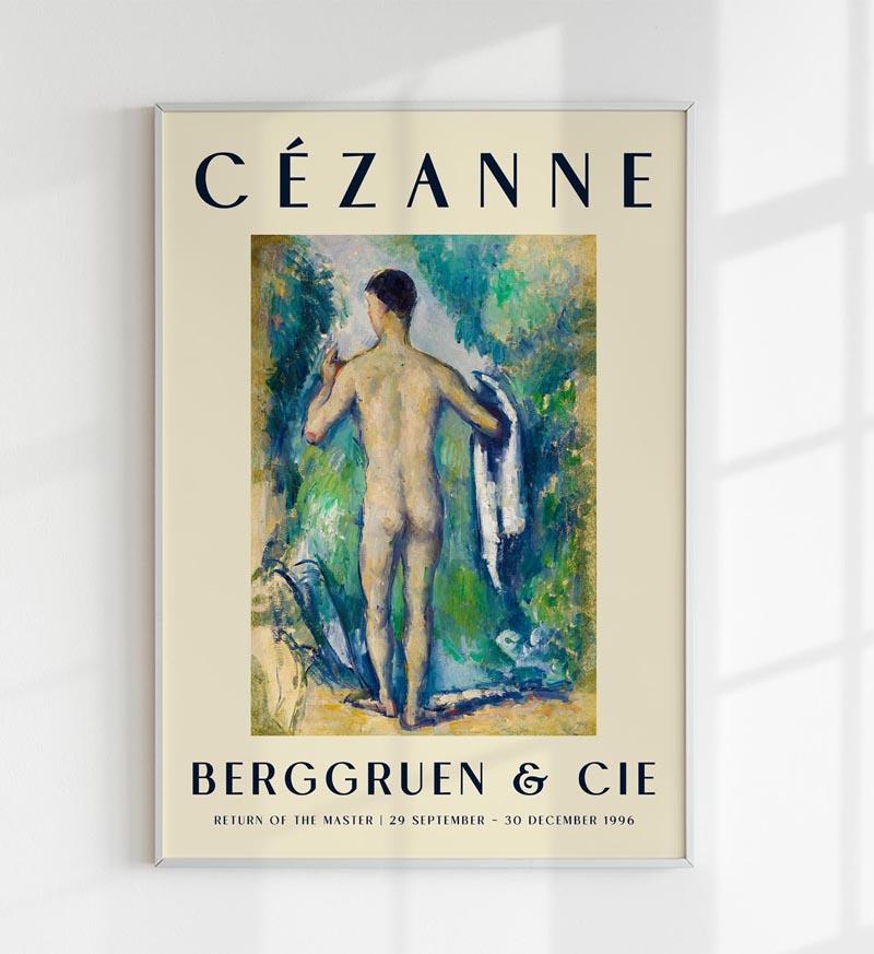 Cézanne Standing Bather Art Exhibition Poster