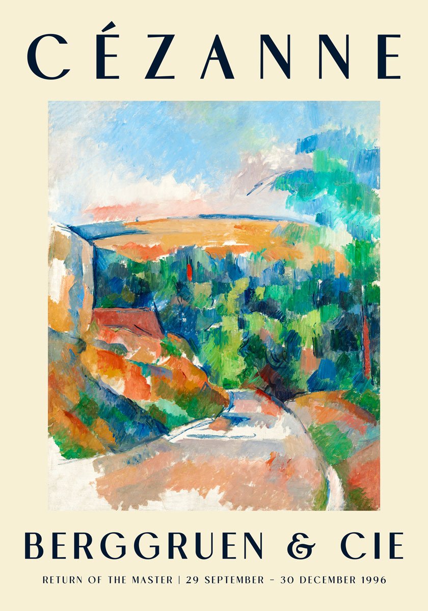 Cézanne The Bend in the Road Art Exhibition Poster