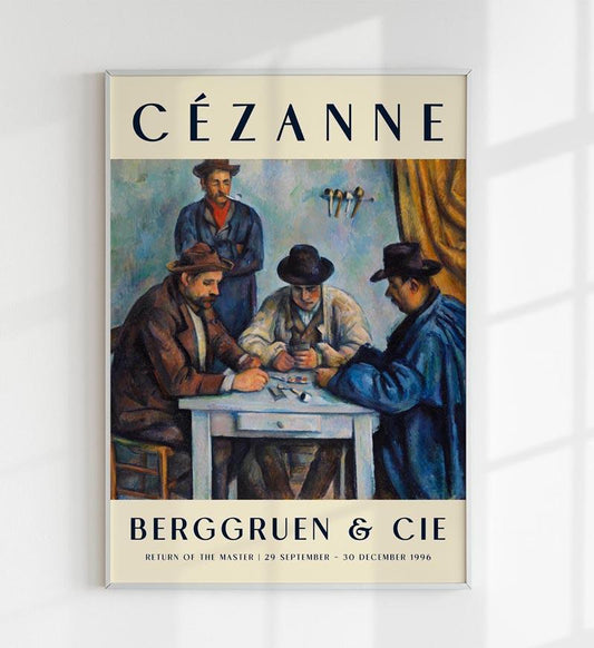 Cézanne The Card Players Art Exhibition Poster