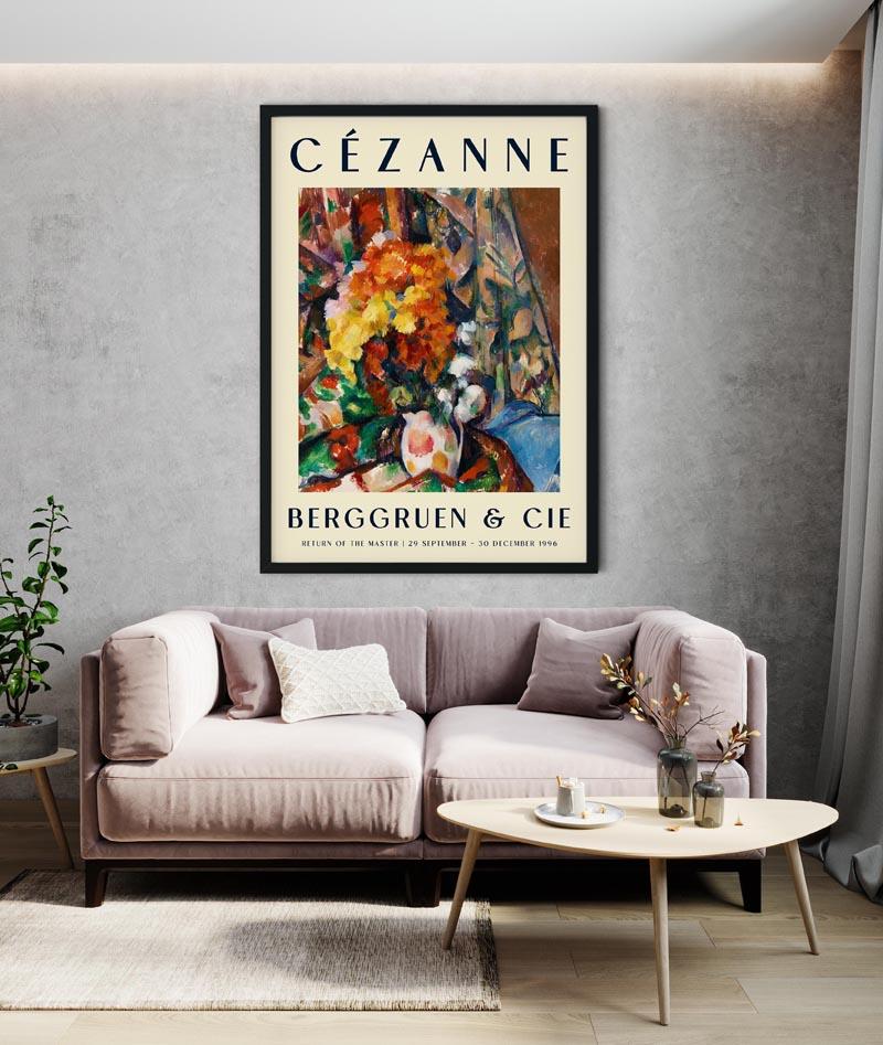 Cézanne The Flowered Vase Art Exhibition Poster