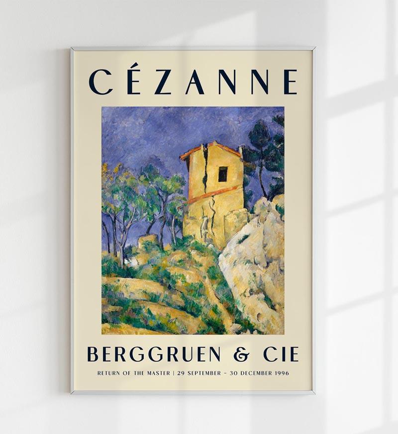 Cézanne The House with Cracked Walls Art Exhibition Poster