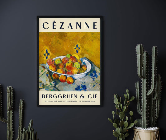 Cézanne The Plate of Apples Art Exhibition Poster