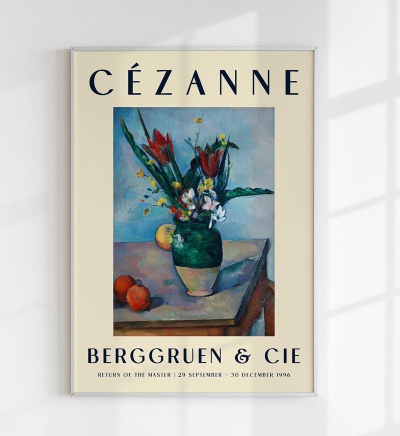 Cézanne The Vase of Tulips Art Exhibition Poster