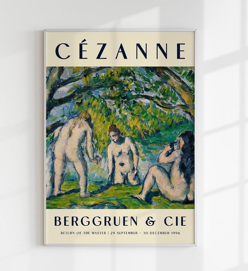 Cézanne Three Bathers Art Exhibition Poster