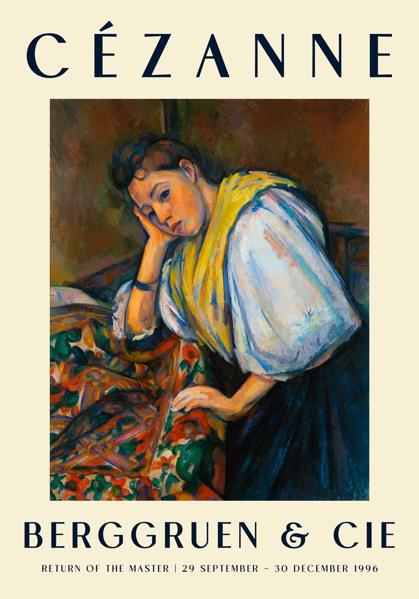 Cézanne Young Italian Woman Art Exhibition Poster