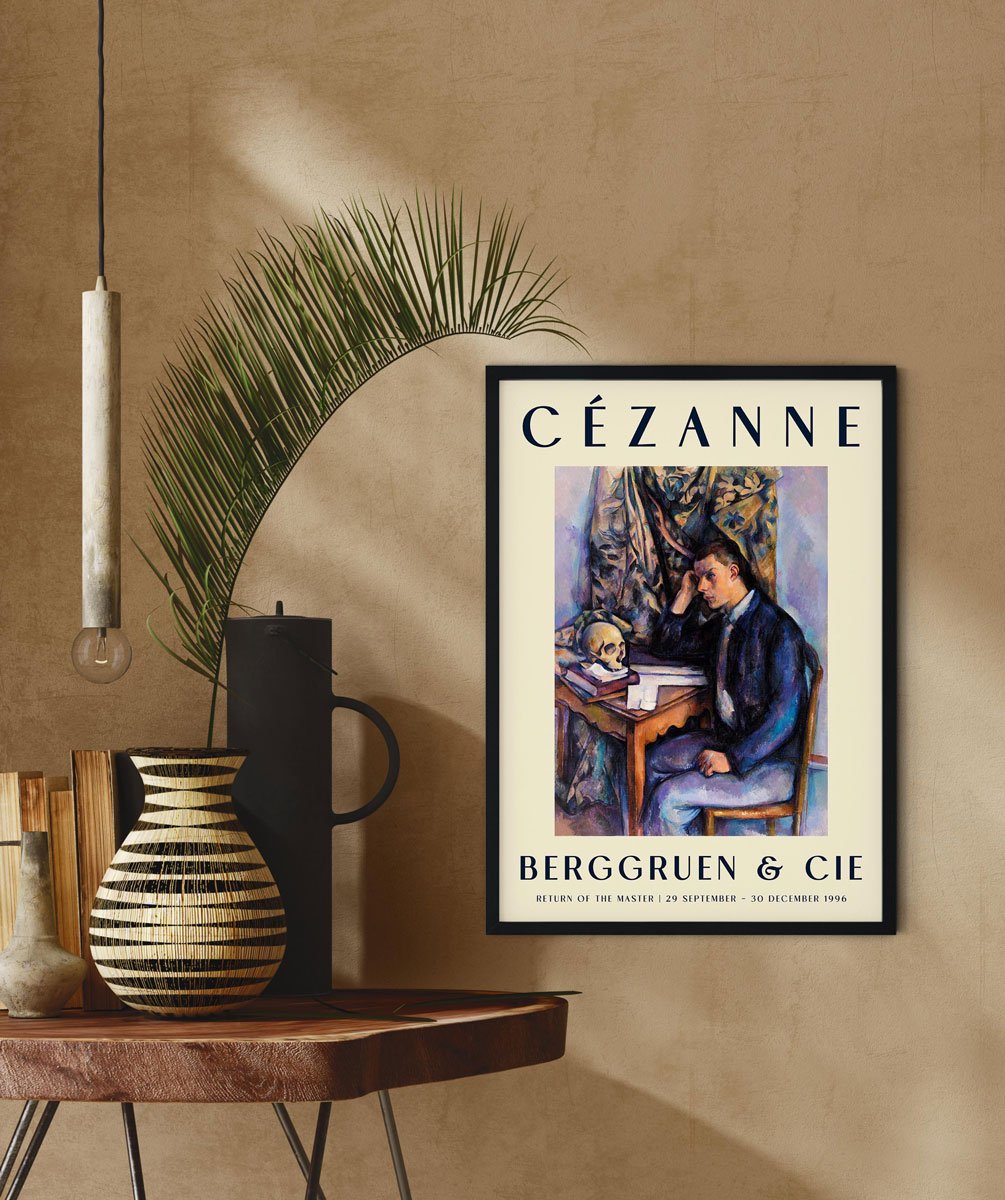 Cézanne Young Man and Skull Art Exhibition Poster