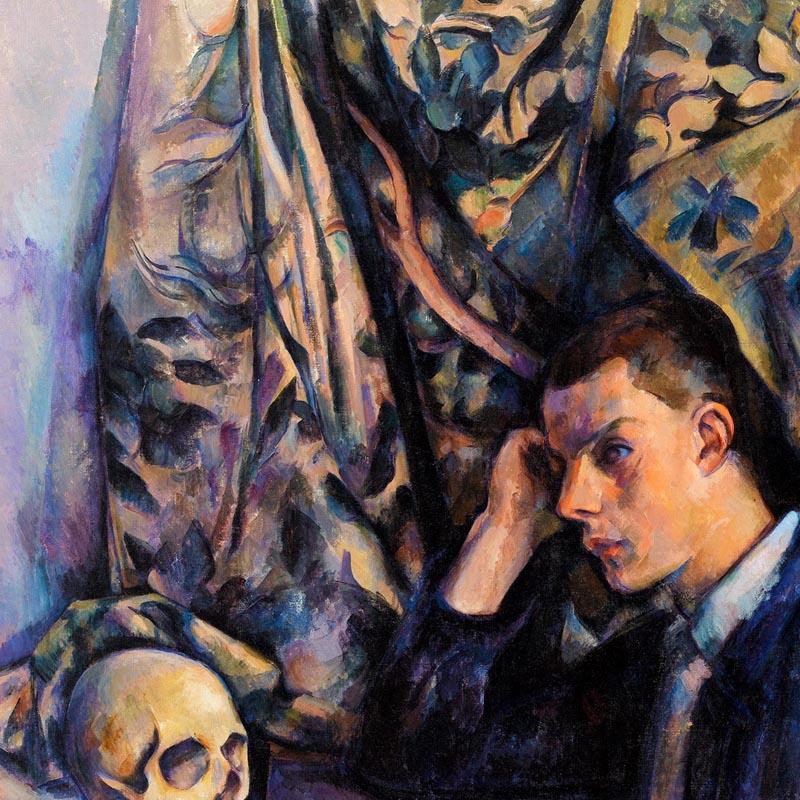 Cézanne Young Man and Skull Art Exhibition Poster