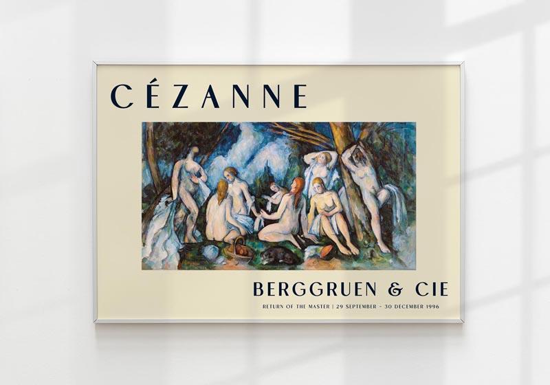 Cézanne The Large Bathers Art Exhibition Poster