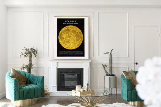 Moon Through Telescope Astronomical Poster