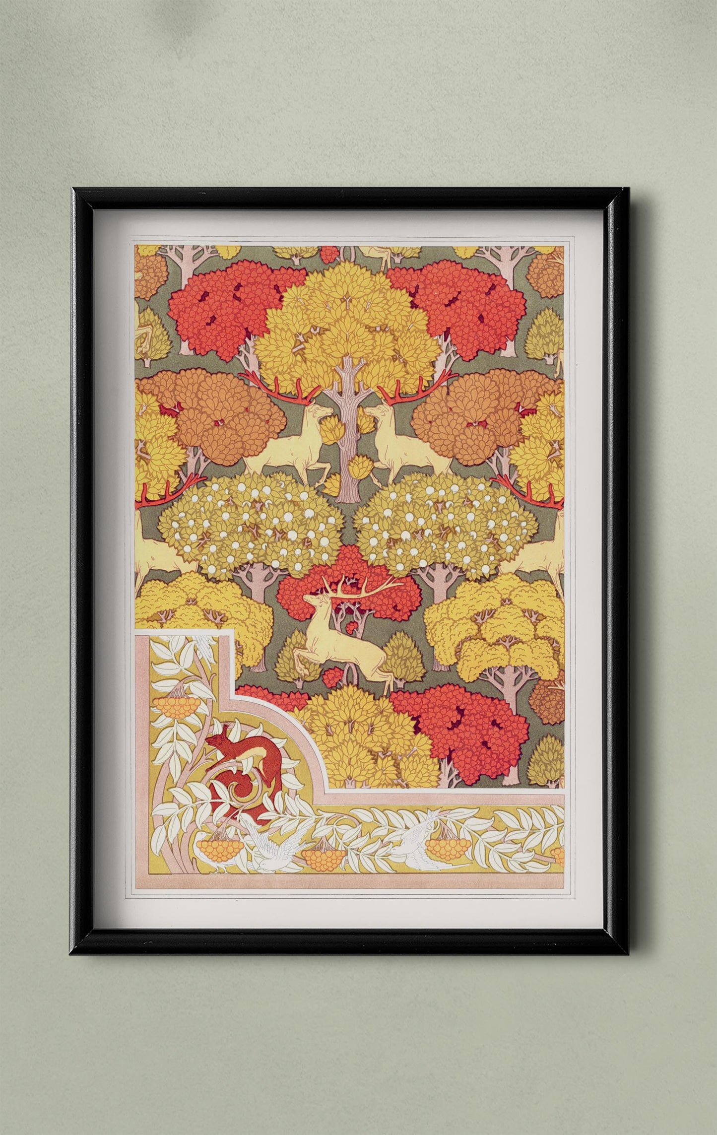 Deers and Squirrel Poster