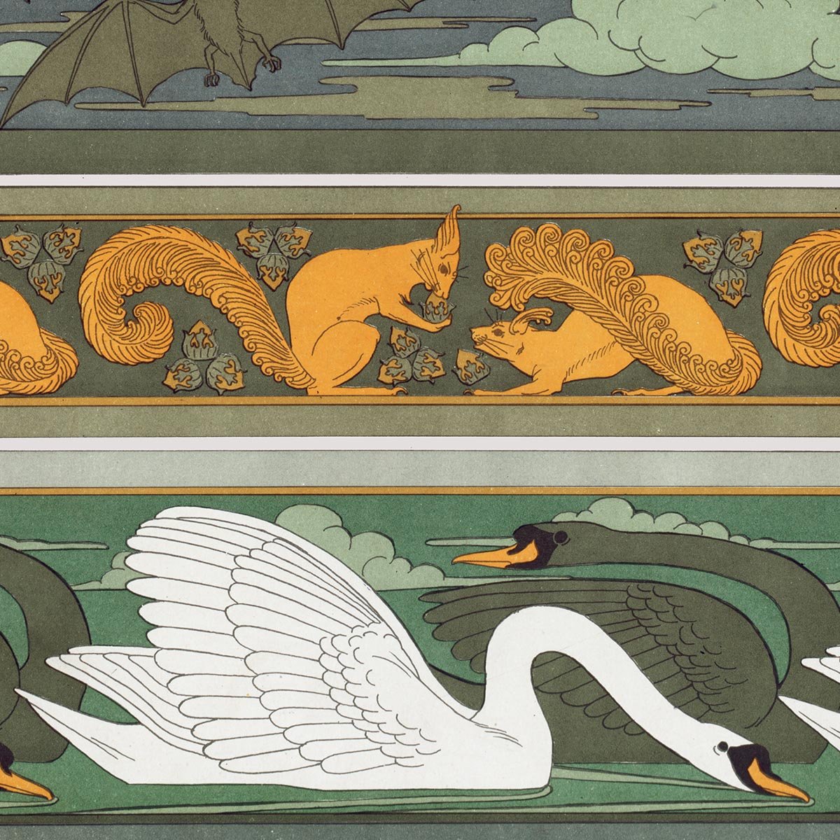 Bats, Squirrels and Swans Poster