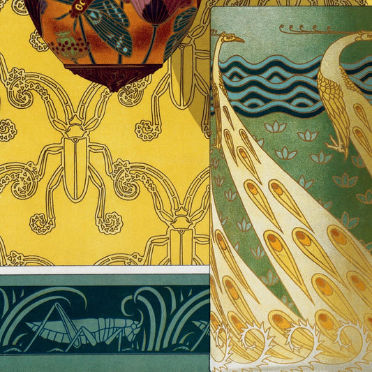 Peacock Vase Poster