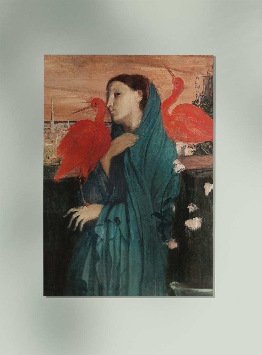 Young Woman with Ibis Art Print by Edgar Degas