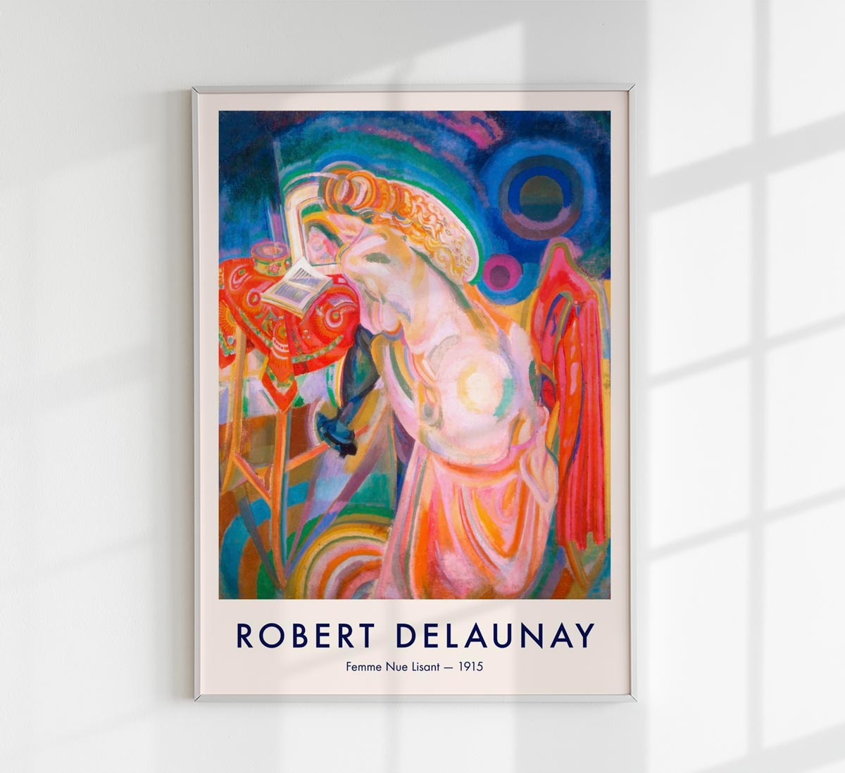 Femme Nue Lisant Art Print by Robert Delaunay