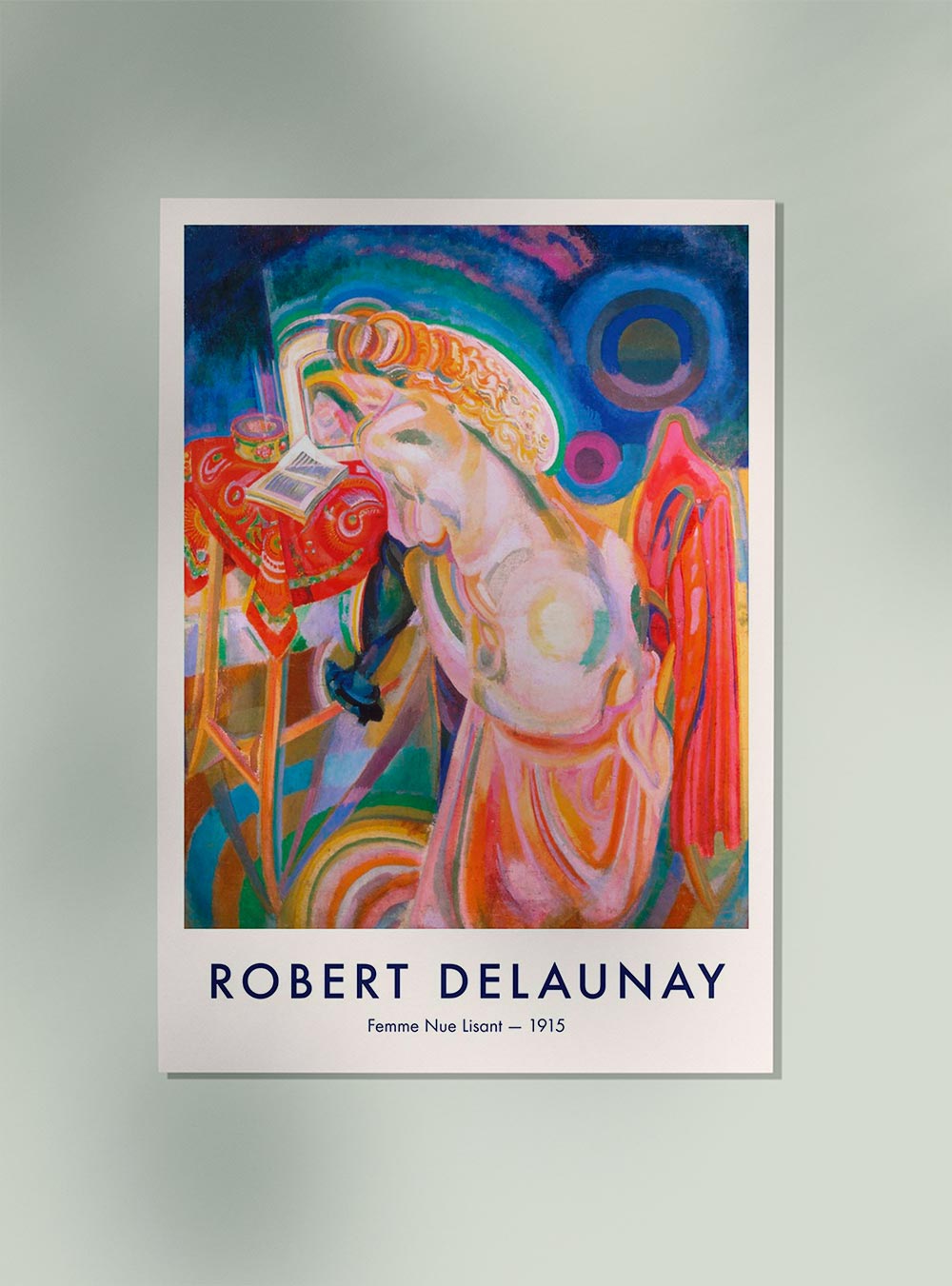 Femme Nue Lisant Art Print by Robert Delaunay