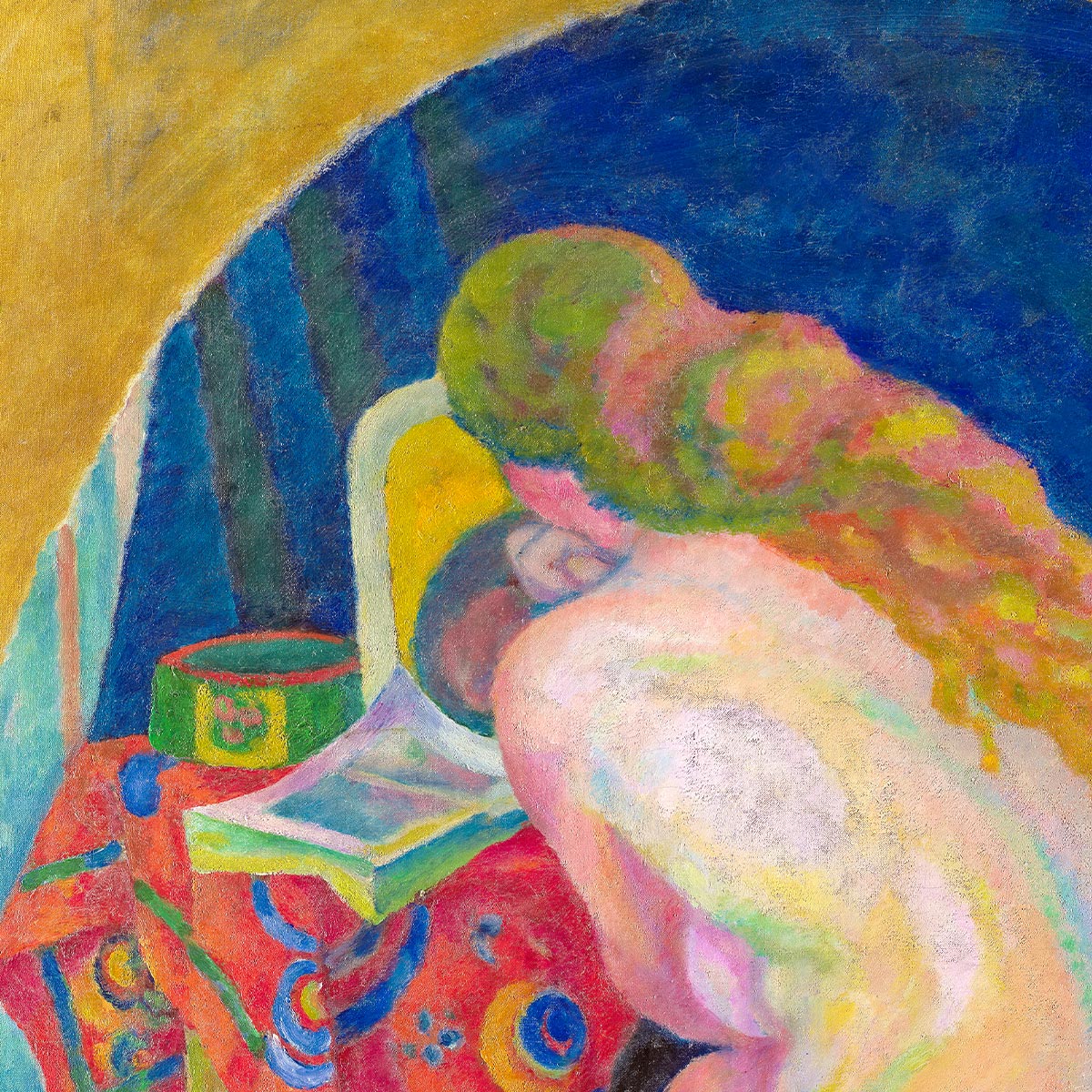 Nude Woman Reading Art Print by Robert Delauney