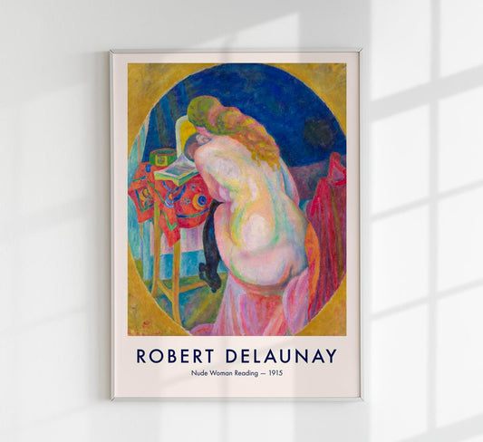 Nude Woman Reading Art Print by Robert Delaunay