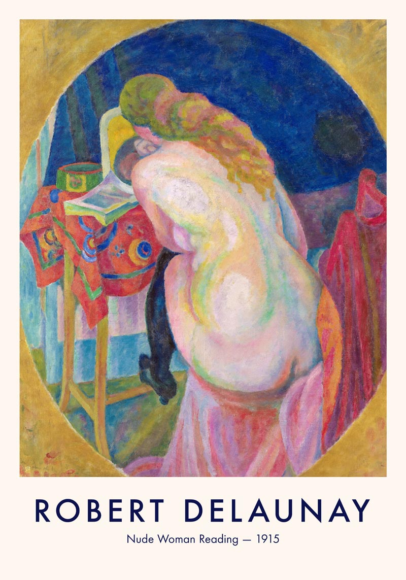 Nude Woman Reading Art Print by Robert Delaunay