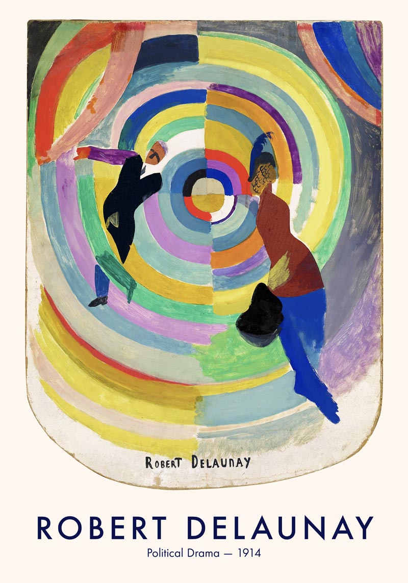 Political Drama Art Print by Robert Delaunay