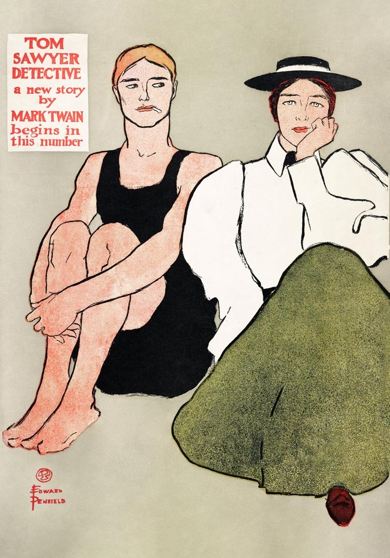 Two Seated Women by Edward Penfield