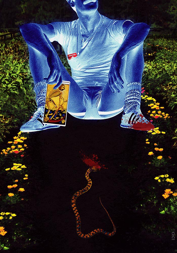 Death in the Flower Garden Art Print by Eduardo Mendes 